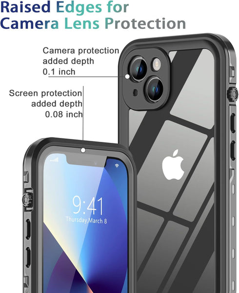 Design for iPhone 13 Waterproof Case, Full Body Shockproof Case for iPhone 13 Case with Screen Protector, Dust Proof Phone Case Cover for iPhone 1...