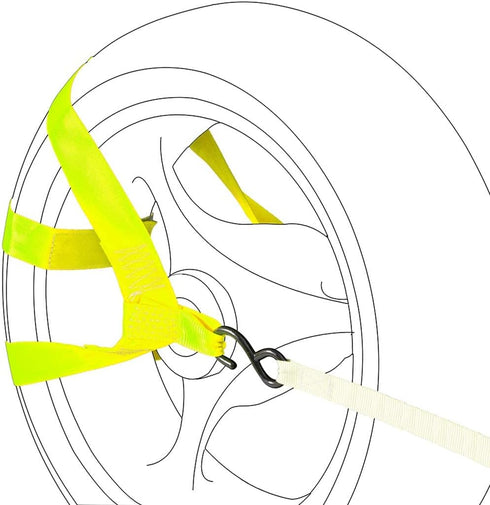 MOTO4U Universal Motorcycle Rear Wheel Tie down Strap in Yellow...