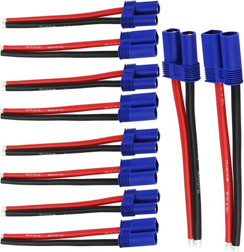 5 Pairs EC5 5.0mm Male Female Banana Connector with 12awg Silicone Wire 10cm RC Hobby Lipo Battery(Pack of 5)...