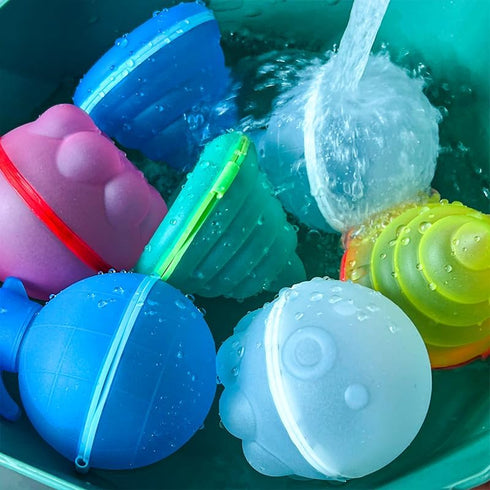 Reusable Water Balloons,Pool Beach Toys for Kids Ages Over 3 Years Old,Outdoor Activities Water Games Toys Self Sealing Water Splash Ball for Fun...