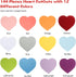144 Pieces Heart Cutouts Paper Hearts 6 Inches Heart Shaped Cards Large Heart Shapes Paper Heart Shape Die cuts for Valentine’s Day Craft, Kid's L...