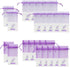 Sachet Empty Bags Linen Fabric Bags Organza Gauze Bags for Lavender, Spice and Herbs (24pcs Purple Drawstring Bag)...