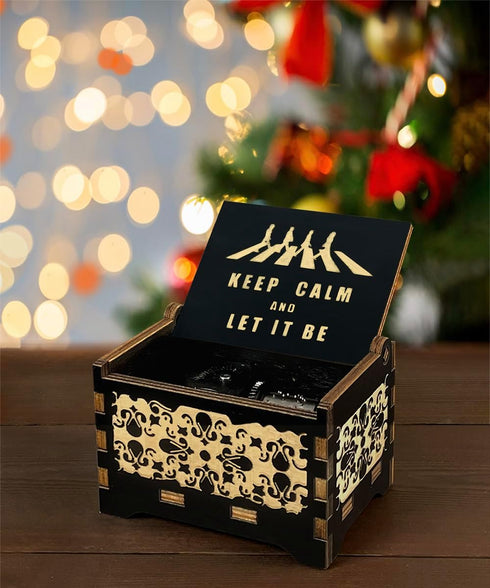 Sooharic Let It Be Music Box - 18 Note Mechanism Antique Carved Wooden Music Box Crafts (Let it be)...
