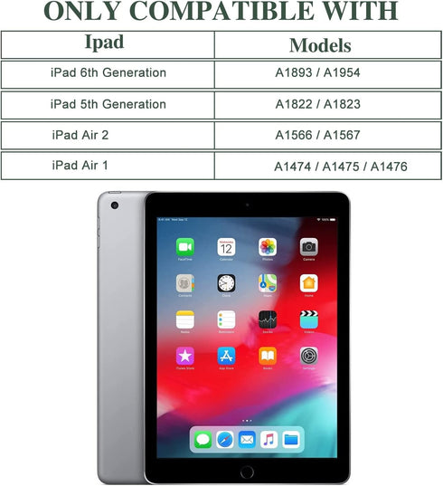 Vimorco Case for iPad 9.7 inch 5th/6th Generation 2018/2017, for iPad Air 2/1, Protective Leather Adjustable Stand Auto Wake/Sleep Smart Case, Pin...