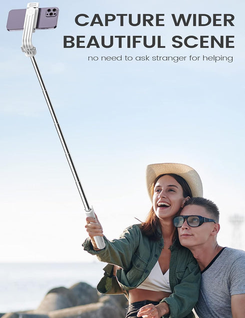 Selfie Stick Tripod with Remote, ANXRE Portable 5 in 1 Selfie Stick Phone Tripod, Wireless Selfie Stick Tripod for Cell Phone Compatible with iPho...