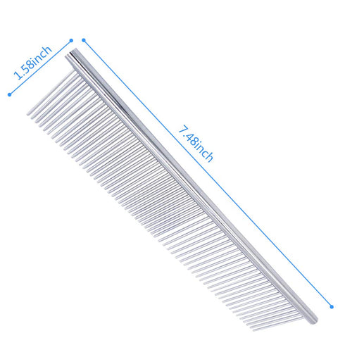 Fur Grooming Comb,Metal Comb Stainless Steel Dog Cat Neccessories...