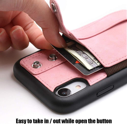 TOOVREN Cover for iPhone XR Wallet Case with Lanyard Strap Card Holder Protective Cover with Stand Wallet Leather PU Adjustable Detachable Lanyard...