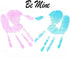 Ten Lil' Imprints Mommy and Me Inkless Handprint and Footprint Kit, Blue...