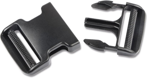 DYZD Premium 50mm Flat Dual Adjustable Side Release Buckles (4PCS, Black)...