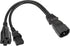 C14 to C13+NEMA 5-15R Y Splitter Power Cord YACSEJAO 10A/250V IEC 320 Single IEC 320 C14 Male to C13 + NEMA 5-15R(1FT/30CM)......