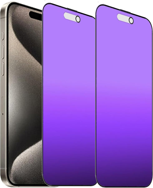 2 PCS Anti-Blue Privacy Matte Tempered Glass for iPhone 15 Pro Max Anti-Glare Anti-Spy Screen Protector Film 6.7 inch...