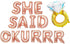 JeVenis She Said Yes Okurrr Engagement Decoration - Balloon Banner for Wedding Proposal, Bridal Shower, Hen Party, Bachelorette Party...