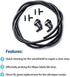 Front Windshielf Washer Nozzle Compatible with Hose Kits for 2008-2012 Liberty 2006-2010 Commander 2007-2011 Dodge Nitro Spray Replacement 5515731...