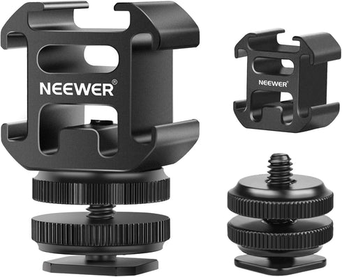 NEEWER Hot Shoe Mount Adapter for Camera Light Field Monitor Video Mic LED Shoe Mount Compatible with Canon Nikon Camera Camcorder...