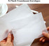 Envelopes for Invitation, 50 Pack 4.9x6.89 Inch White Translucent Paper Wedding Envelopes, Invitation Card Window Envelopes, Greeting Card Envelop...