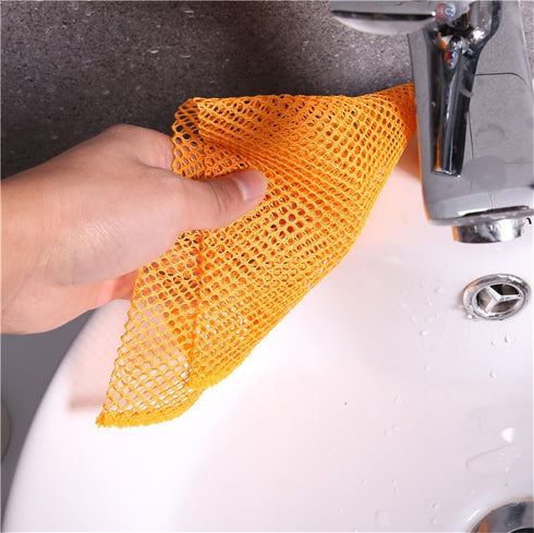 Premium Non-Scratch Scouring Pads - Heavy Duty Dish Scrubbers, Odorless & Long Lasting Mesh Dish Cloth - Replace Sponges - for Dish Washing Scurbs...