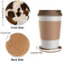 Absorbent Car Coasters 2 Pack for Women/Men,Cow Hide Car Coaster for Drinks,Ceramic Stone Car Cup Holder with A Finger Notch,Farm Animal Brown Cow...