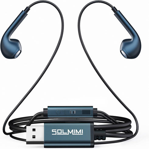 USB Earbuds with Microphone for PC Laptop, 2M/6.5ft USB Headset with Microphone for PC, USB Headphones for Computer Laptop PC PS4 PS5 Notebook Des...
