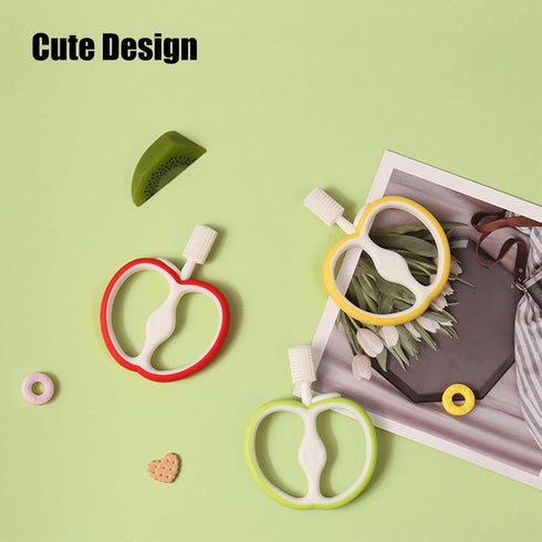 PandaEar 2 Pack Baby Toothbrush, Silicone Double-Sided Oral Care Teether Brush for Infant 6 to 12 Months, Easy to Hold -Green & Red...