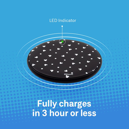 Disney Mickey Mouse Wireless Charging Pad- Wireless Charging Station Universally Compatible with All Qi Enabled Devices- Mickey Mouse Gifts for Ad...