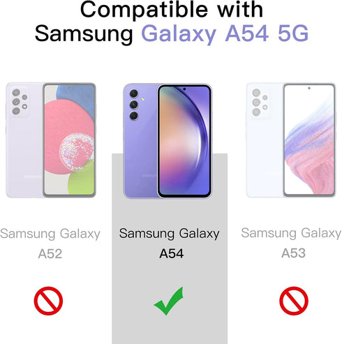 JETech 2 in 1 Case for Samsung Galaxy A54 5G 6.4-Inch with 2-Pack Screen Protector, Tempered Glass Film, Shockproof Bumper Phone Protective Cover ...