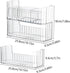 LINFIDITE Stackable Makeup Organizer Tray 2 Pack Clear Vanity Organizer, Cosmetic Display Case with 4 Removable Dividers 2 Lipgloss Holders 2 Cott...