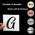 3 Inch Alphabet Letter Stencils for Painting - 70 Pack Letter and Number Stencil Templates with Signs for Painting on Wood, Reusable Alphabet Lett...