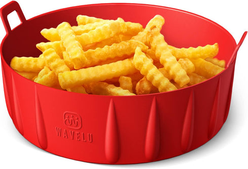 WAVELU Air Fryer Silicone Pot Liner | EXTRA STRONG | Food Safe Air fryers Oven Accessories | Replacement of Flammable Parchment Paper | No More Ha...