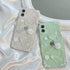 Compatible for iPhone 15 Case with Phone Charm Chain,3D Butterfly Flower Pearl Cute Aesthetic Phone Case,Crystal Clear Glitter Protective Case Wom...
