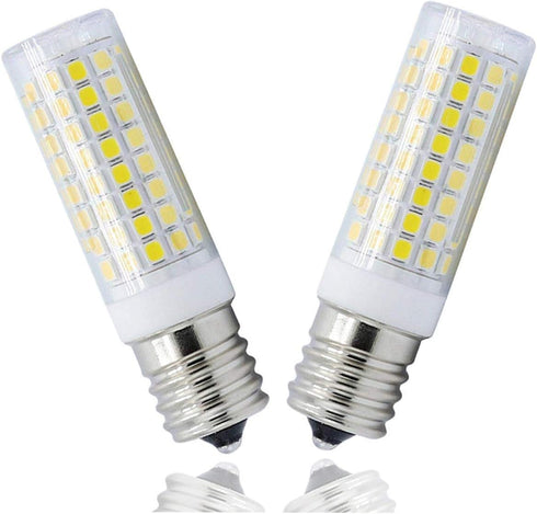 E17 LED Bulb,Dimmable 8W,80W Halogen Bulb Equivalent,800Lm,AC120V,E17 Bulb White 6000k,for Over Counter Microwave Ovens(Pack of 2)...