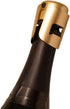Gold Champagne Stopper, Designed in France, Bottle Sealer for Cava, Prosecco, Sparkling Wine, Fizz Saver, Passed 13 lbs Pressure Test (1, Gold/Bla...