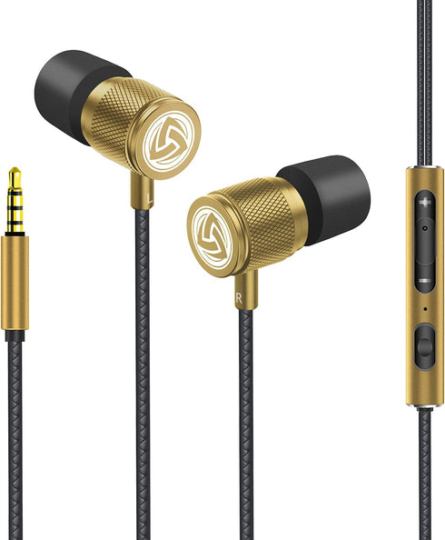 LUDOS Ultra Wired Earbuds in-Ear Headphones, 5 Years Warranty, Earphones with Microphone, Noise Isolating Ear Buds, Memory Foam for iPhone, Samsun...