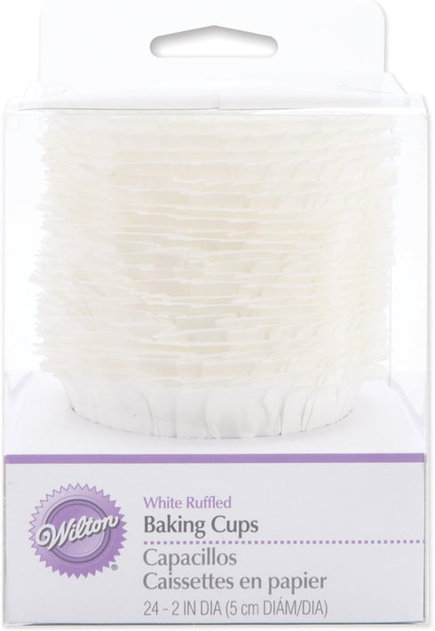 Wilton Bake cups Ruffle White (24 Count)...