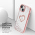VENA vLove Glitter Clear Case Compatible with Apple iPhone 14/13 (6.1"-inch), Heart Shape (Magsafe Compatible) Dual Layer Slim Hybrid Clear Bumper...