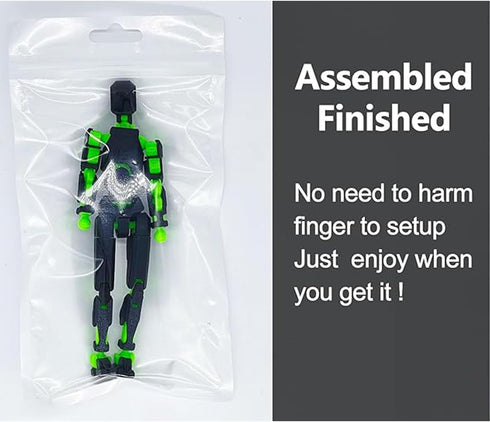 T13 Action Figure,Dummy 13 Action Figure Lucky 13 Action Figure 3D Printed Multi-Jointed Movable, Nova 13 Action Figure Toy (Black+Red)...