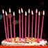 12 Count Long Thin Red Birthday Cake Candles in Holders for Birthday Wedding Party Cupcake Decorations Tall Candle...
