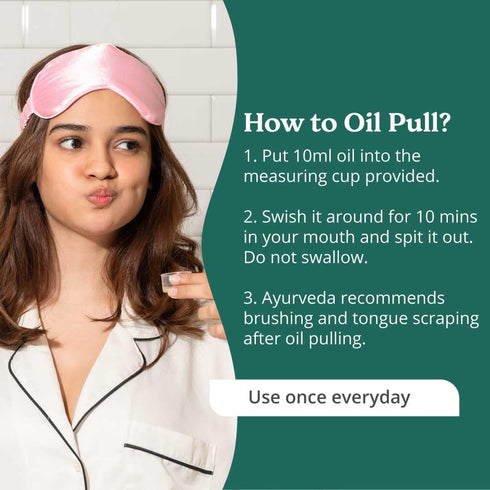 Oil Pulling Made with Natural Ingredients for Oral Care and Teeth whitening (237 ml) - Oil Pulling for Teeth and Gums with Goodness of Coconut & C...