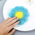 6 Pcs Flower Shaped Acrylic Dish Scrubbers, Colorful Kitchen Sponge Net Dish Cloths for Washing Dishes for Cookware, Tubs, Sinks...