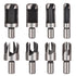 8Pcs Wood Plug Cutter Drill Bit Set, High Carbon Steel Titanium Coated Woodworking Chamfer Drill Bits Straight and Tapered Taper 6mm/ 10mm/ 13mm/ ...