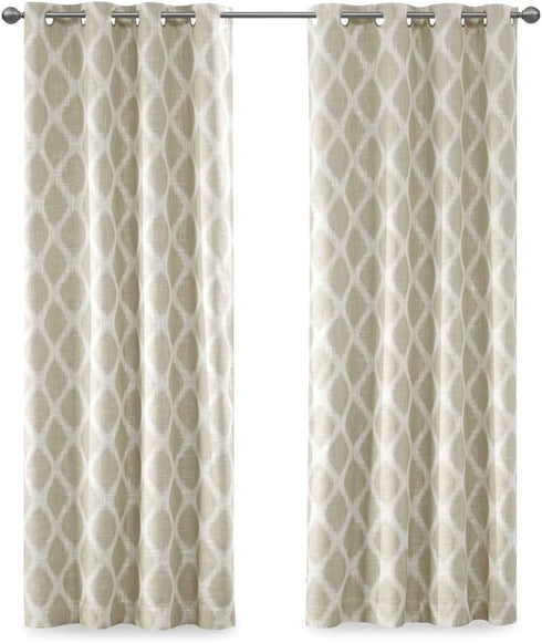 Sun Smart Blakesly Blackout Curtains Patio Window, Ikat Print, Grommet Top Living Room Decor, Living Room Decor, Thermal Insulated Light Blocking ...