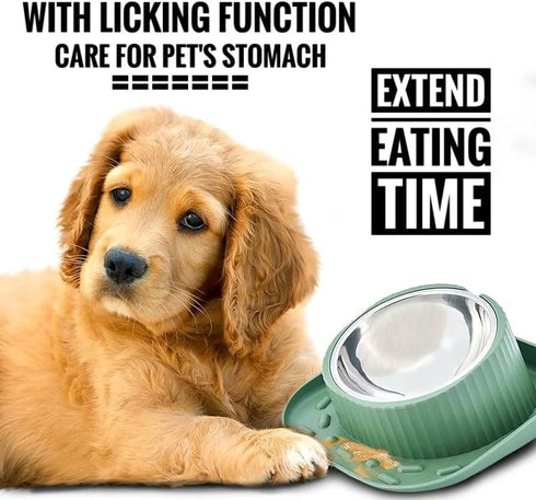 Stainless Steel Dog Bowls, Cat Bowls, Non-Spill, Ergonomic Design, Detachable for Easy Cleaning, Anti-slip Base, Durable, Dishwasher Safe, Rust Re...