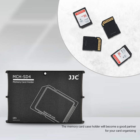 4 Slots SD Card Holder Case, SD Card Case Organizer Slim Ultra-Thin, Credit Card Size Lightweight Portable SD SDHC SDXC Memory Card Carrying Case...