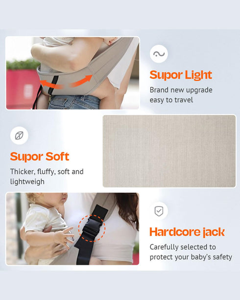 Baby Sling Carrier Newborn to Toddler,Ergonomic Sling Carrier with Adjustable Strap,Lightweight,Portable,Breathable,Soft Padding,Baby Hip Seat Car...