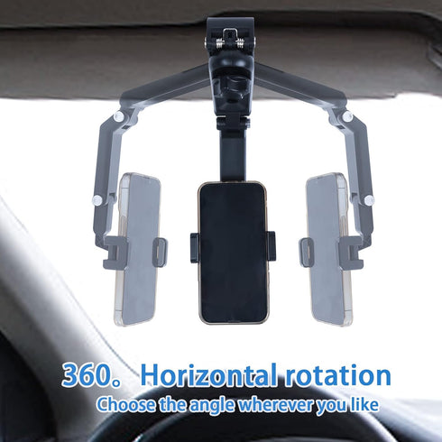 Cell Phone Holder for Car Mount Clip for Car Cellphone 360° Rearview Phone Holder for Car Sun Visor Perfectly for iPhone Pro, 15/14/13/12/XR/XS, S...