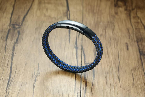 MEALGUET to My Son Inspirational Bracelet Gift from Mom Dad Always Remember You are Braver 2-Tone Braided Leather Bracelet for Teen Boy from Mothe...