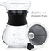 Yosoo Elegant Hand Pour Over Coffee Maker Set,Reusable Manual Drip Filter Coffee Dripper Pot Glass Carafe & Permanent Stainless Steel Filter...