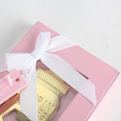 YFS 6 Pcs White Bottle Opener Baby Shower Return Gifts for Guest, Rose Gold Feeding Bottle Opener Wedding Favors ,Super cute Party Favors Gift...
