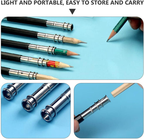 13Pcs Adjustable Dual Head Pencil Extender Holder Pencil Lengthener Pencil Saver Friendly for Art Craft Hobby Office Makeup Pencil Eyeliner Color ...