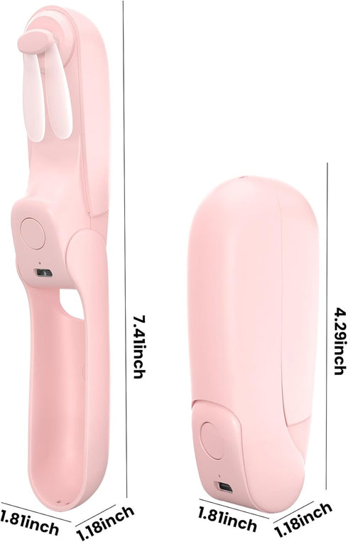 Koonie Portable Handheld Fan, Foldable Mini Hand Held Fan for Travel, Small Pocket Fan for Women, Battery Operated Fan with 8 Working Hours for In...