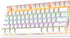 104 Keyset Keycap ABS White Backlit Replacement Key Cap Covers for 104 Keys Mechanical Keyboard...